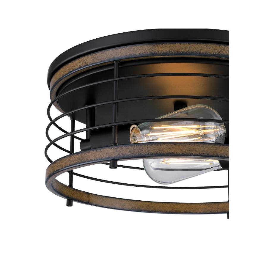 Westinghouse 61250 - Griestu lampa ACKTON 2xE27/60W/230V barnwood