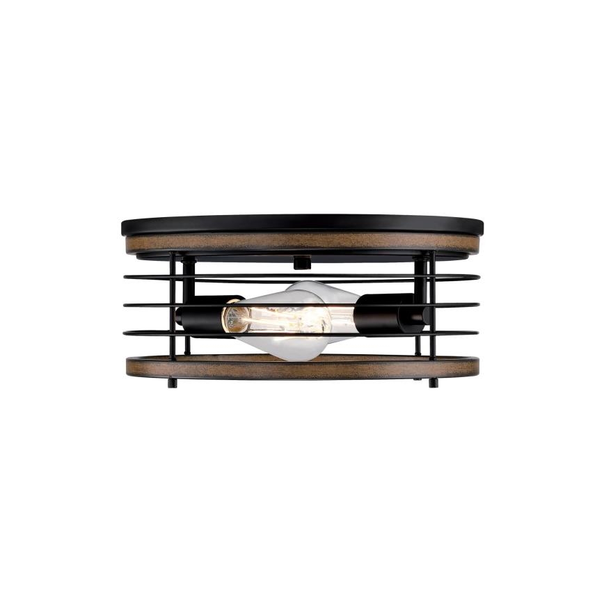 Westinghouse 61250 - Griestu lampa ACKTON 2xE27/60W/230V barnwood