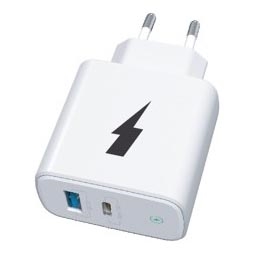 Winner Group - Ātrās uzlādes adapteris 1xUSB-C + 1xUSB-A Power Delivery 38W balta