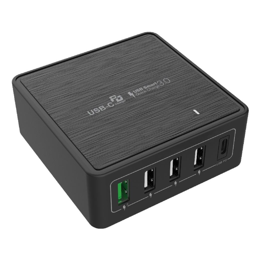 Winner Group - Ātrās uzlādes adapteris 5xUSB-C Power Delivery 60W melna