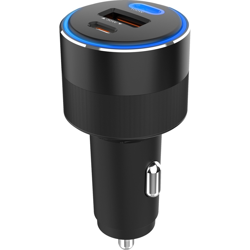 Winner Group - Auto lādētājs 2xUSB-C + 1xUSB-A Power Delivery 130W melna