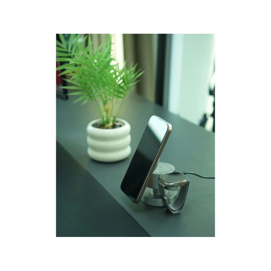 Winner Group - Bezvadu lādētājs 4 vienā MUSH8OOM 27W antracīts