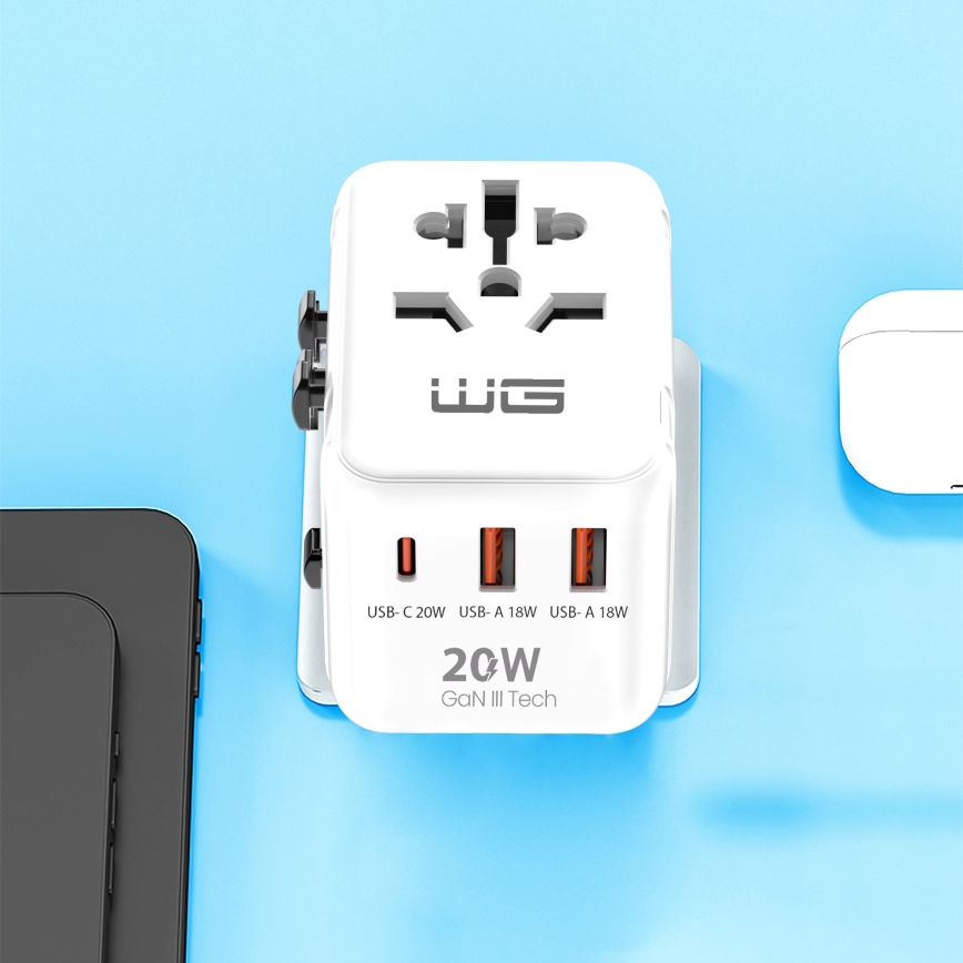 Winner Group - Ceļojumu ātrās uzlādes adapteris Power Delivery 20W balta