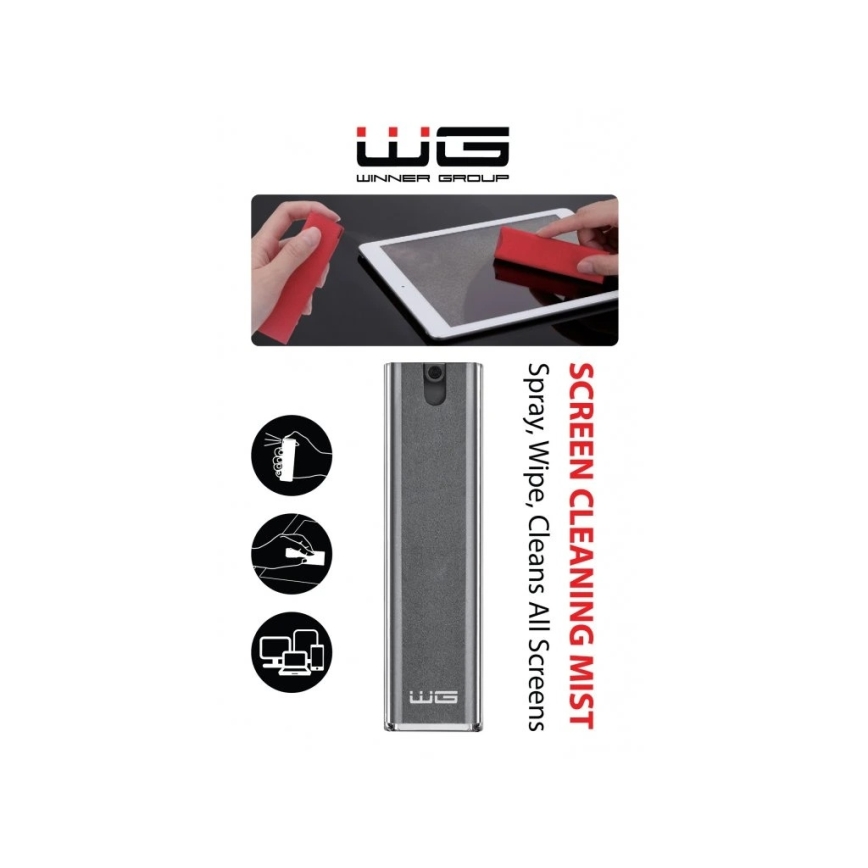 Winner Group - Ekrāna tīrītājs 2 vienā melns