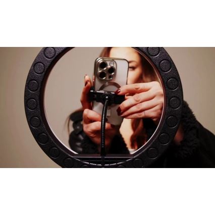 Winner Group - LED RGB regulējama stāvlampa ar statīvu un turētāju vlogeriem LED/10W/5V