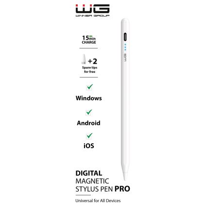 Winner Group - Magnētiska stilusa pildspalva balta 100 mAh