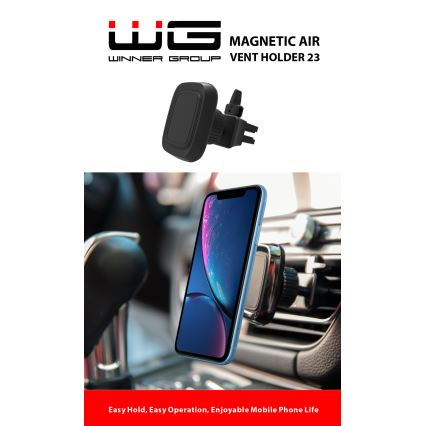 Winner Group - Magnētiskais telefona turētājs automašīnai melna