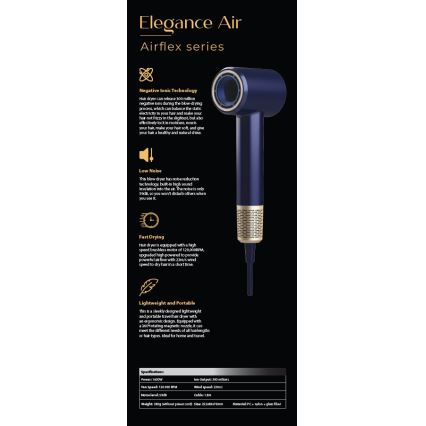 Winner Group - Matu fēns ar jonizatoru Elegance Air 1600W/230V zila SCHUKO