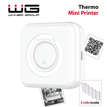 Winner Group - Mini termoprinteris 800 mAh balta