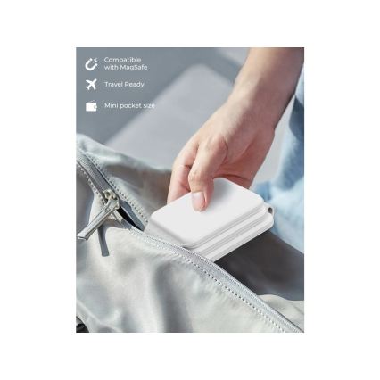 Winner Group - Salokāms 3v1 bezvadu lādētājs MAXFLEX 22,5W, balts