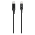 Winner Group - USB kabelis MFI Lightning / USB-C 1m melns