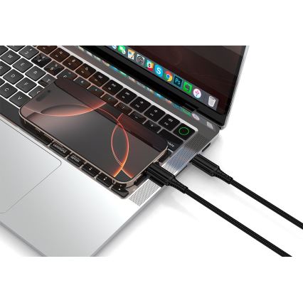 Winner Group - USB vads USB-C / USB-C 240W 1m melna
