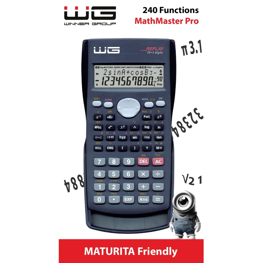 Winner Group - Zinātniskais kalkulators MathMaster Pro 1xLR44 melna