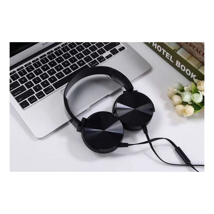 Wired headphones ar mikrofonu mini-jack C