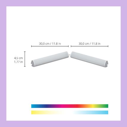 WiZ - KOMPLEKTS 2x LED RGBW Regulējama lampa BAR LED/5,5W/230V 2200-6500K Wi-Fi