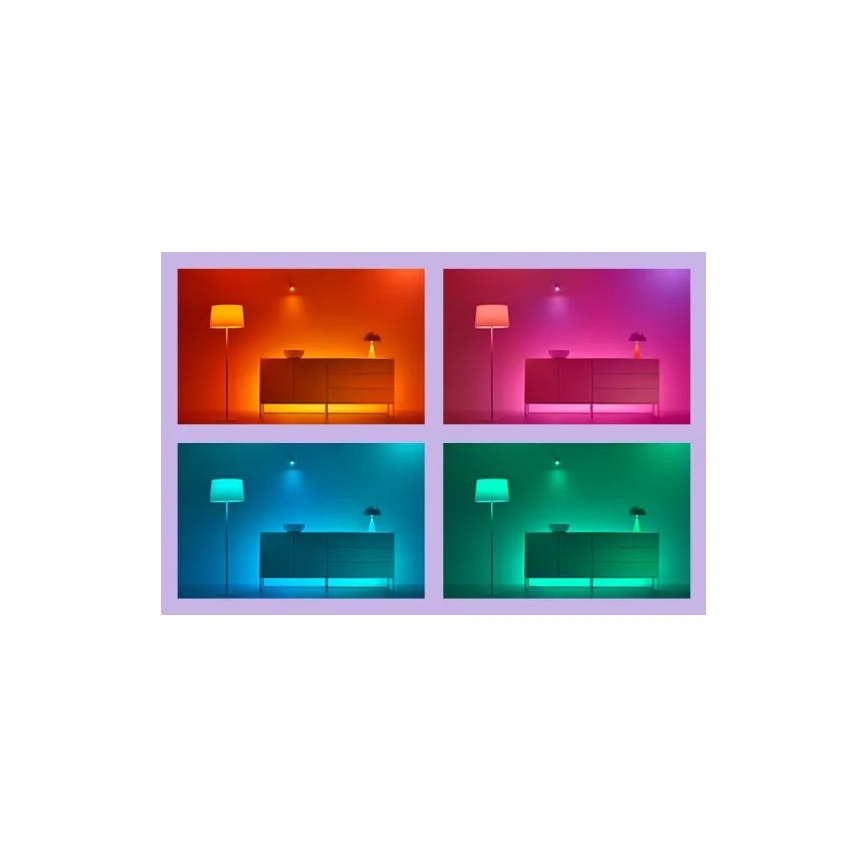 WiZ -KOMPLEKTS 2x LED RGBIC Dimmējams gaismeklis GRADIENT LED/8,2W/230V 2700-6500K Wi-Fi