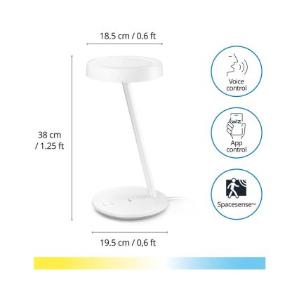 WiZ - LED Aptumšojama galda lampa PORTRAIT LED/10W/5V Wi-Fi 2700-6500K CRI 90