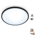WiZ - LED Aptumšojama griestu lampa SUPERSLIM LED/14W/230V 2700-6500K Wi-Fi melna