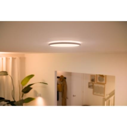 WiZ - LED Aptumšojama griestu lampa SUPERSLIM LED/16W/230V 2700-6500K Wi-Fi balta