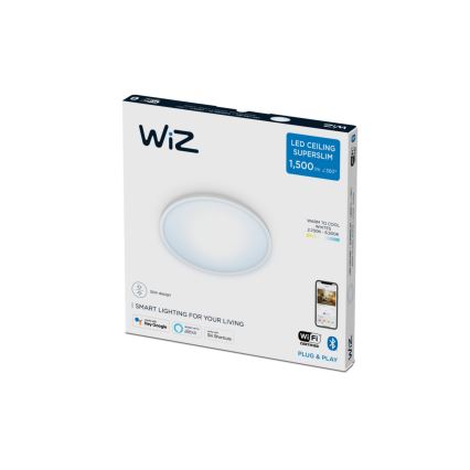 WiZ - LED Aptumšojama griestu lampa SUPERSLIM LED/16W/230V 2700-6500K Wi-Fi balta