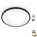 WiZ - LED Aptumšojama griestu lampa SUPERSLIM LED/16W/230V 2700-6500K Wi-Fi melna