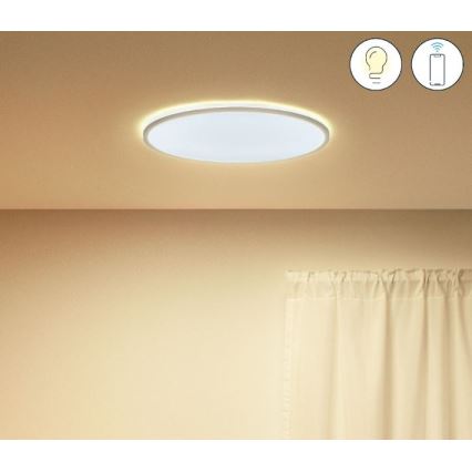 WiZ - LED Aptumšojama griestu lampa SUPERSLIM LED/22W/230V 2700-6500K Wi-Fi balta