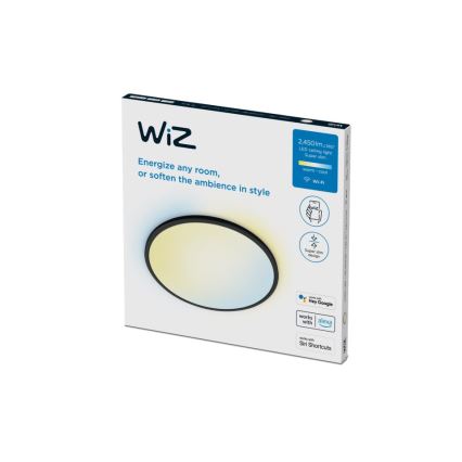 WiZ - LED Aptumšojama griestu lampa SUPERSLIM LED/22W/230V 2700-6500K Wi-Fi melna