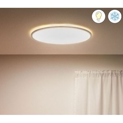 WiZ - LED Aptumšojama griestu lampa SUPERSLIM LED/32W/230V 2700-6500K Wi-Fi balta