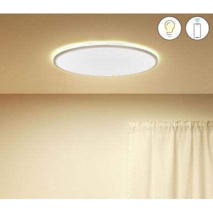 WiZ - LED Aptumšojama griestu lampa SUPERSLIM LED/32W/230V 2700-6500K Wi-Fi balta