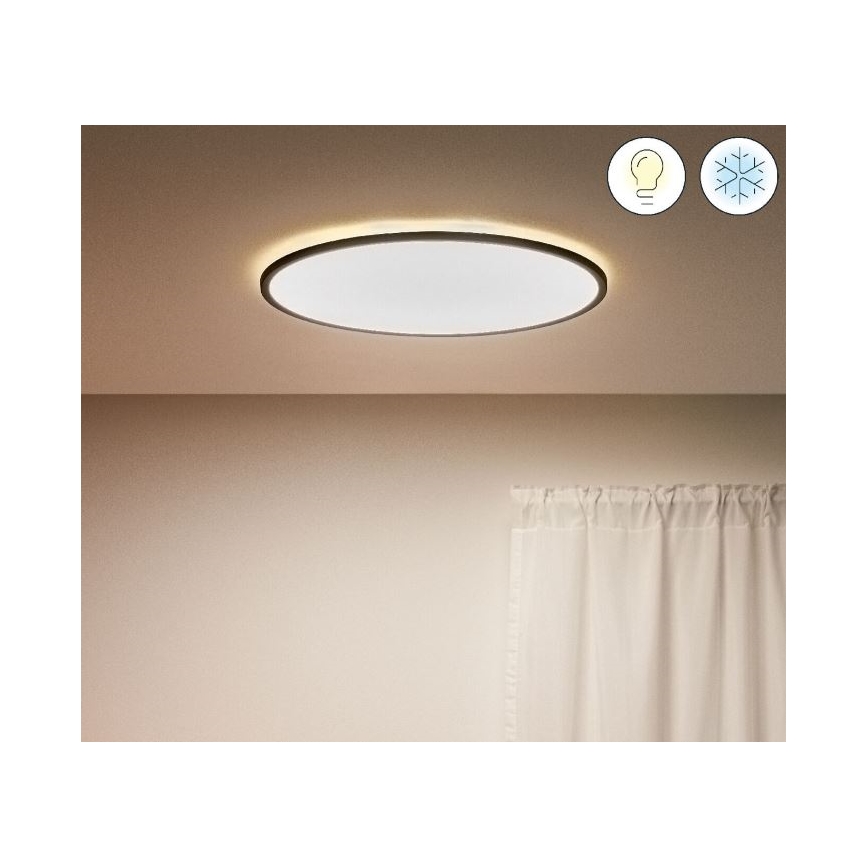 WiZ - LED Aptumšojama griestu lampa SUPERSLIM LED/32W/230V 2700-6500K Wi-Fi melna