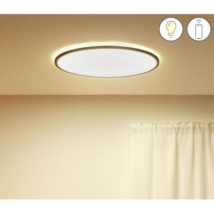 WiZ - LED Aptumšojama griestu lampa SUPERSLIM LED/32W/230V 2700-6500K Wi-Fi melna