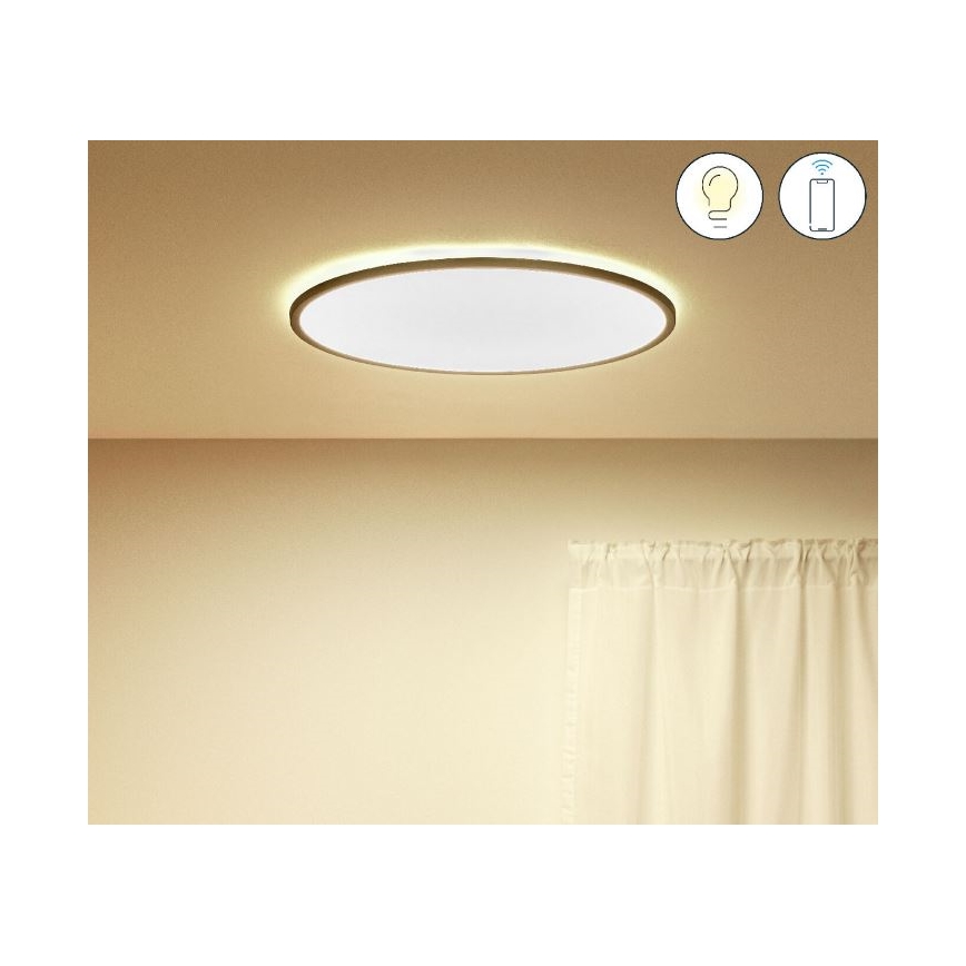 WiZ - LED Aptumšojama griestu lampa SUPERSLIM LED/32W/230V 2700-6500K Wi-Fi melna