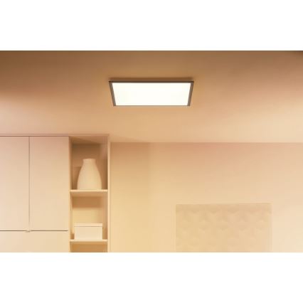 WiZ - LED Aptumšojama griestu lampa SUPERSLIM LED/36W/230V 2700-6500K Wi-Fi melna