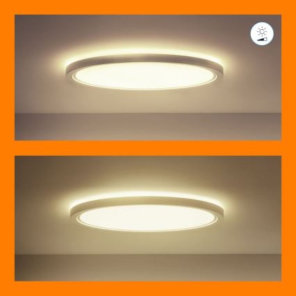 WiZ - LED RGB Aptumšojama griestu lampa SUPERSLIM LED/22W/230V 2700-6500K Wi-Fi, balta