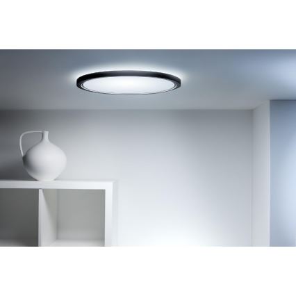 WiZ - LED RGB Aptumšojama griestu lampa SUPERSLIM LED/22W/230V 2700-6500K Wi-Fi, melna