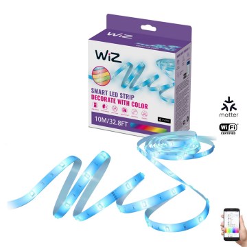 WiZ - LED RGB Regulējama lente 10m LED/12W/230V Wi-Fi