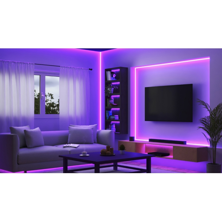 WiZ - LED RGB Regulējama lente 10m LED/12W/230V Wi-Fi