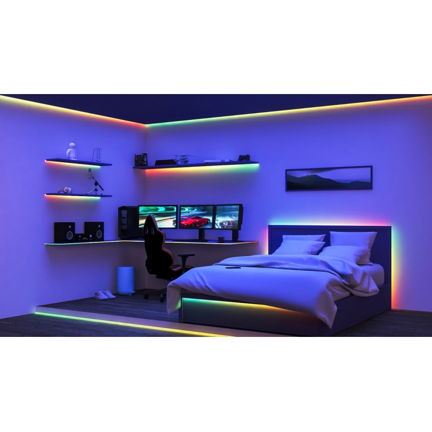 WiZ - LED RGBIC Aptumšojama josla 10m LED/21W/230V 2700-6500K Wi-Fi