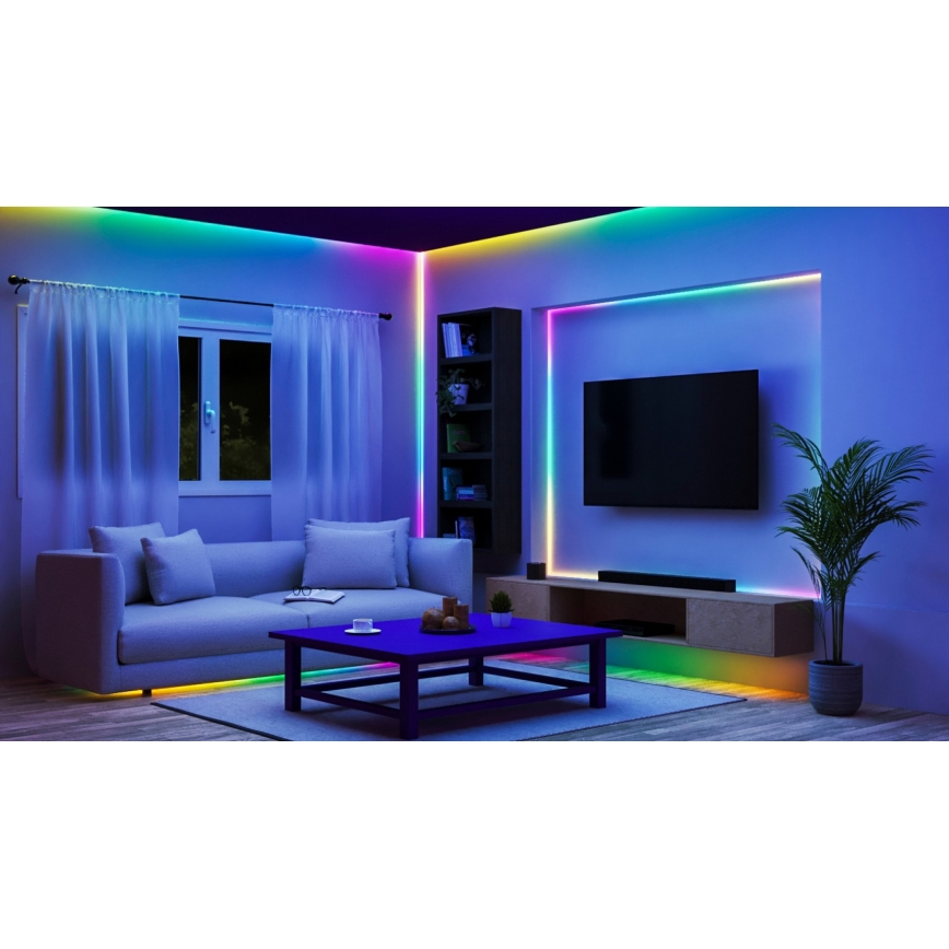 WiZ - LED RGBIC Aptumšojama josla 10m LED/21W/230V 2700-6500K Wi-Fi