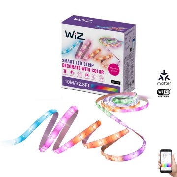 WiZ - LED RGBIC regulējama sloksne 10m LED/21W/230V 2700-6500K Wi-Fi