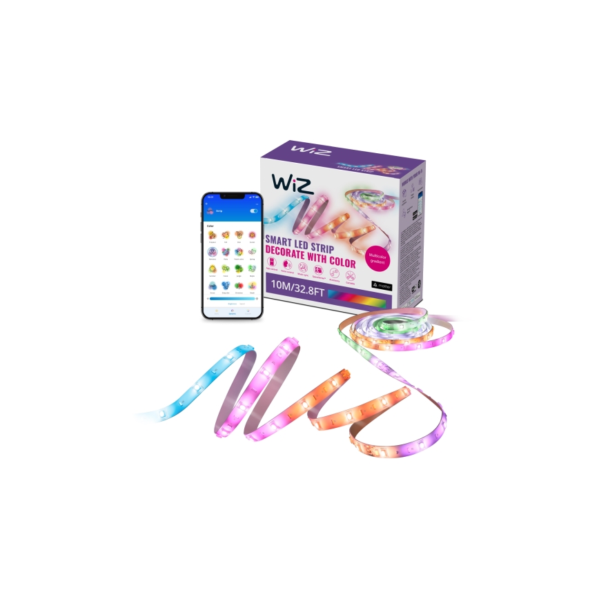 WiZ - LED RGBIC regulējama sloksne 10m LED/21W/230V 2700-6500K Wi-Fi