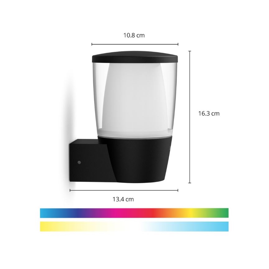 WiZ - LED RGBW Aptumšojama āra sienas lampa ELPAS LED/8,5W/230V 2700–5000K IP44 Wi-Fi