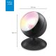 WiZ -LED RGBW Aptumšojama galda lampa QUEST LED/13W/230V 2200-6500K Wi-Fi melna