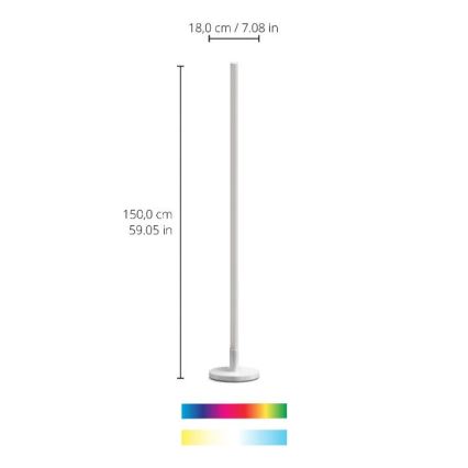 WiZ - LED RGBW Aptumšojama grīdas stāvlampa POLE LED/13W/230V 2200-6500K Wi-Fi