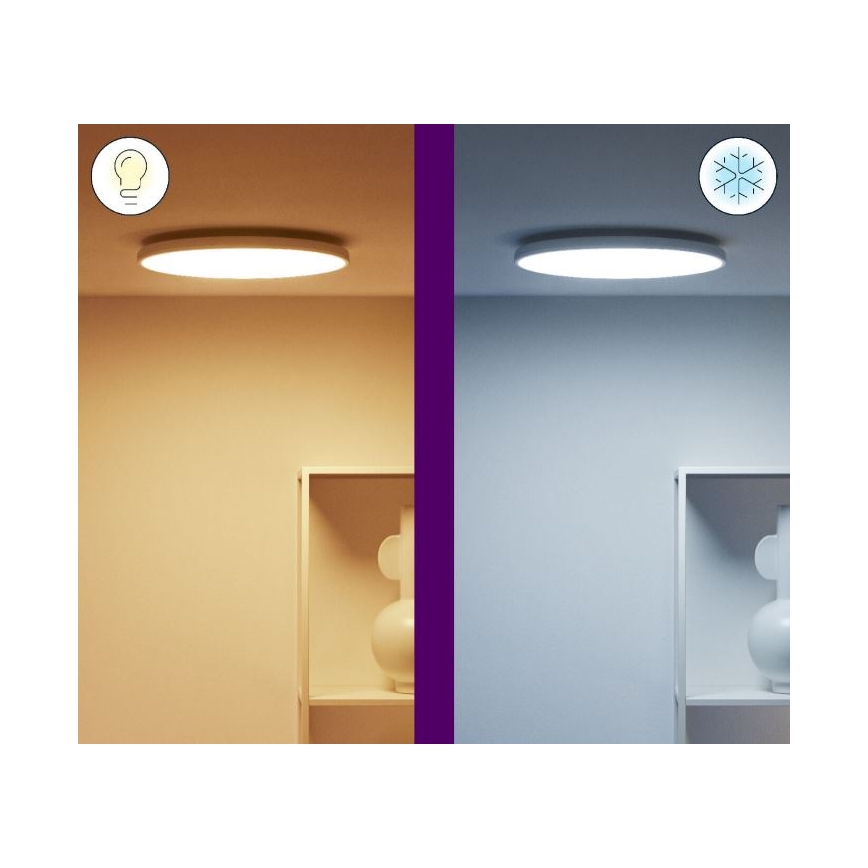 WiZ - LED RGBW Aptumšojama griestu lampa RUNE LED/21W/230V 2700-6500K Wi-Fi balta