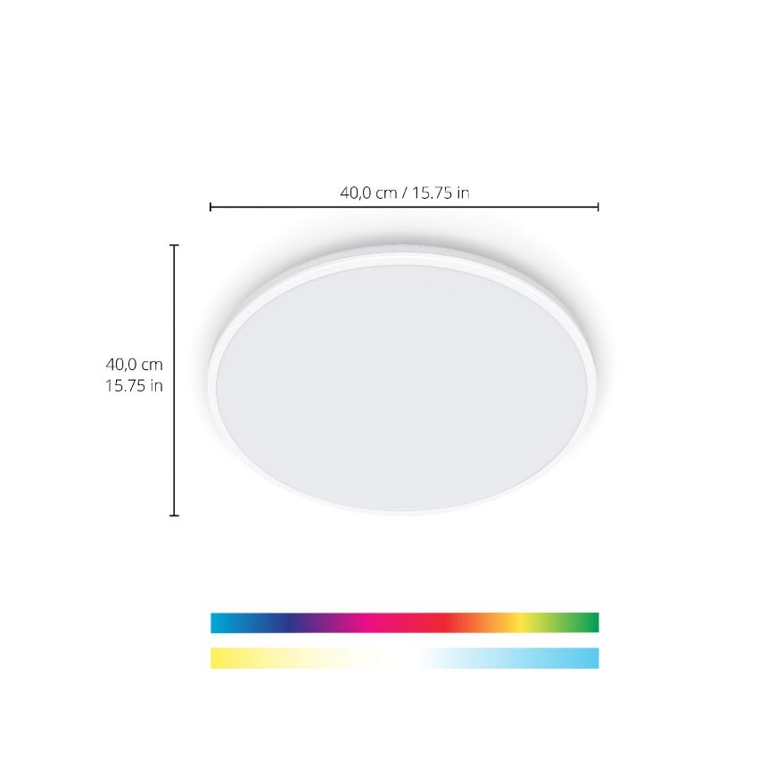 WiZ - LED RGBW Aptumšojama griestu lampa RUNE LED/21W/230V 2700-6500K Wi-Fi balta