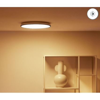 WiZ - LED RGBW Aptumšojama griestu lampa RUNE LED/21W/230V 2200-6500K Wi-Fi melna