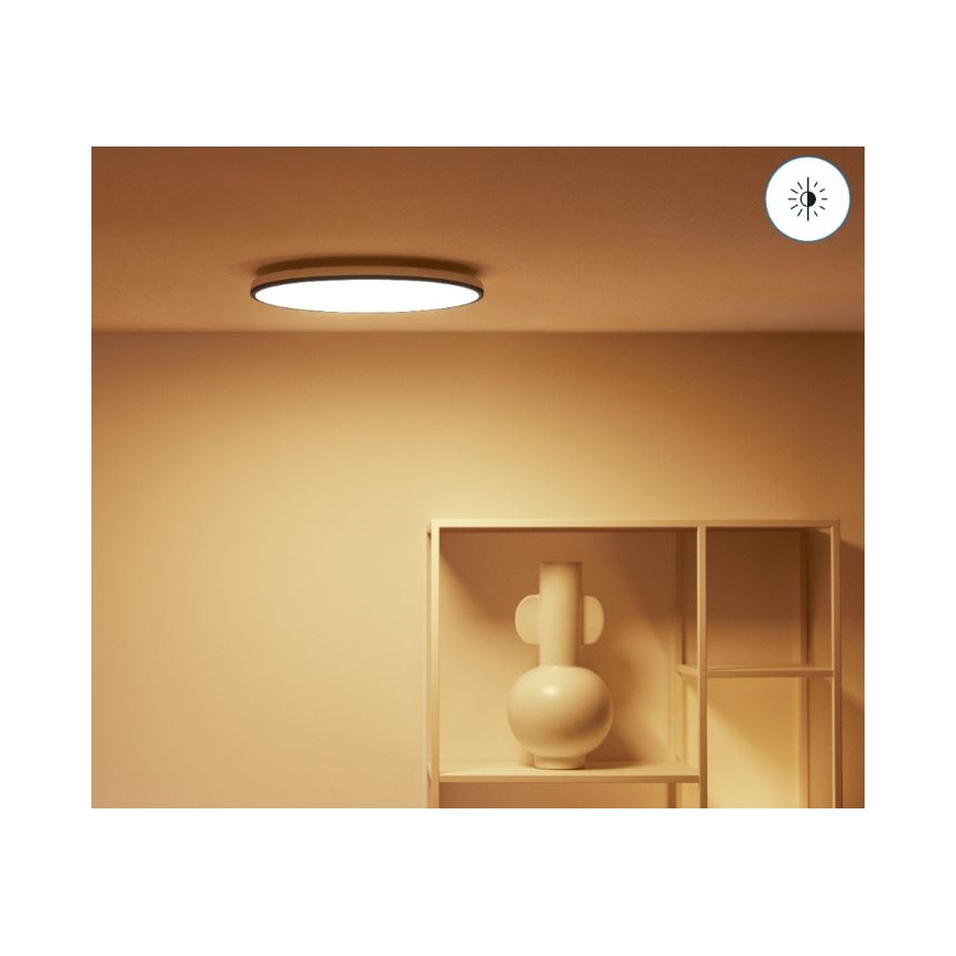 WiZ - LED RGBW Aptumšojama griestu lampa RUNE LED/21W/230V 2200-6500K Wi-Fi melna