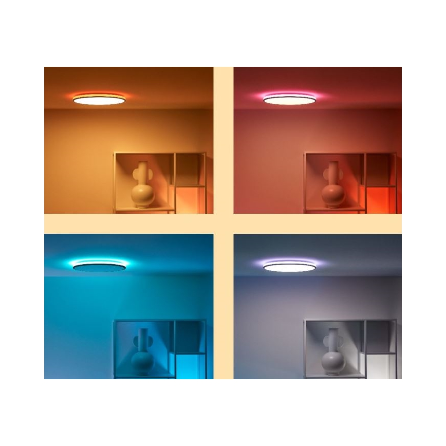WiZ - LED RGBW Aptumšojama griestu lampa RUNE LED/21W/230V 2200-6500K Wi-Fi melna