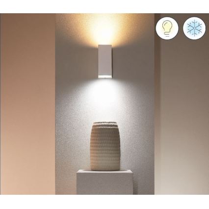 WiZ - LED RGBW Aptumšojama sienas lampa UP&DOWN 2xGU10/4,7W/230V 2200-6500K Wi-Fi CRI 90  balta